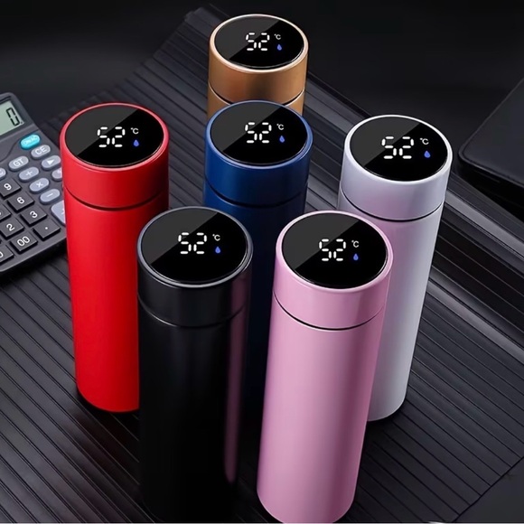 Smart Thermos Water Bottle with LED Temperature Display - Red Boxed - Picture 2 of 4